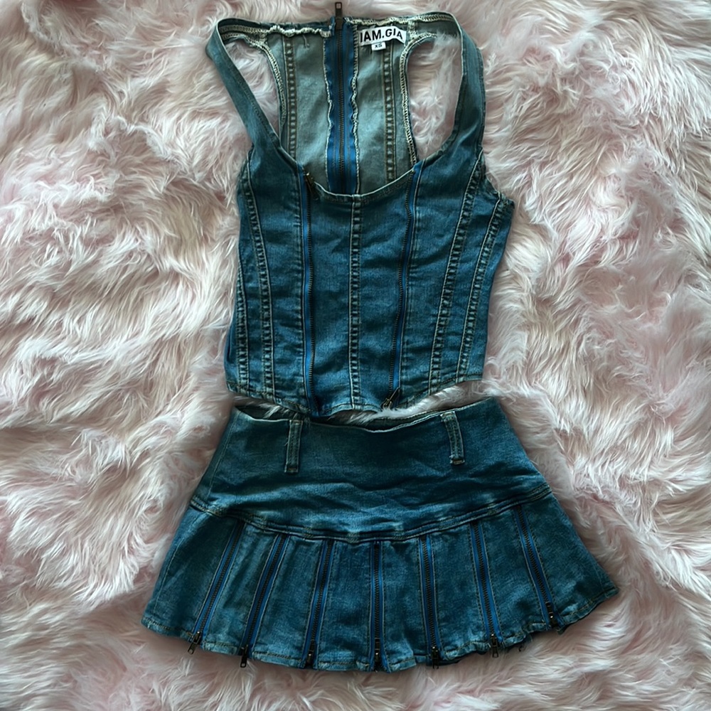 I am Gia denim set - Picture 2 of 5